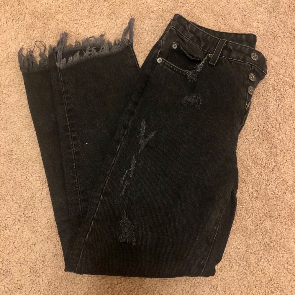 Carmar black distressed jeans